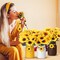 13 Pcs Mason Jar Summer Table Decor, Centerpieces for Tables with Artificial Flowers and Garland, Summer Table Centerpiece for Home Dining Kitchen Decorations Indoor(Bright Sunflower)